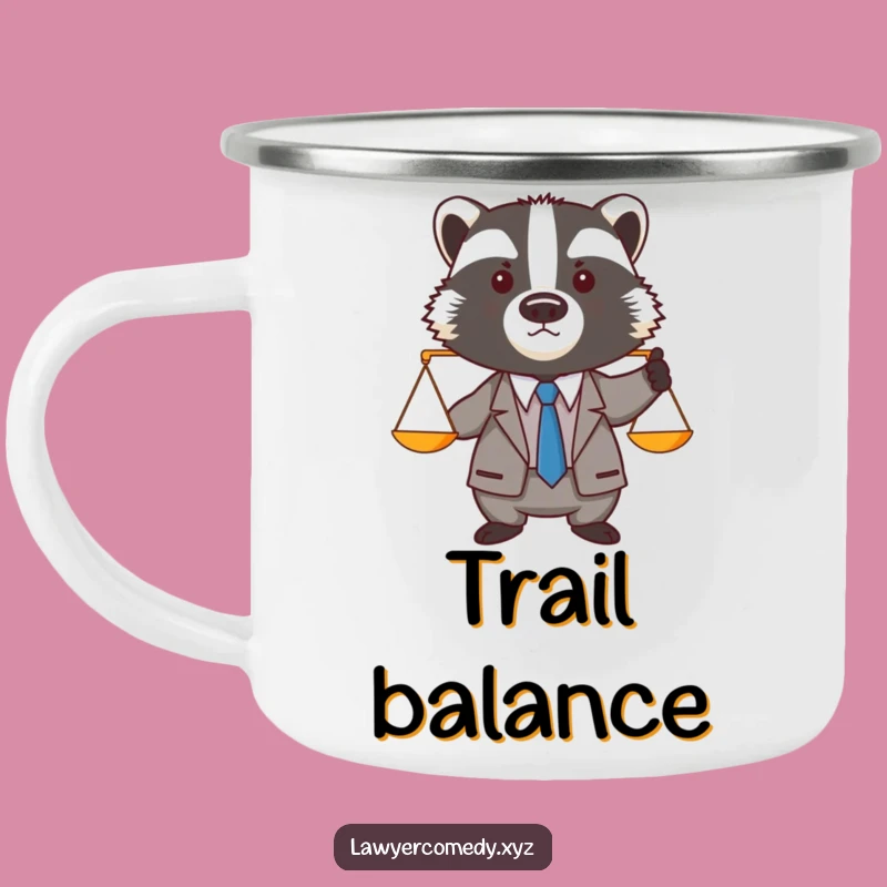 Funny Badger Lawyer Camping Mug: Rugged Suit Badger Scales Camp Gift