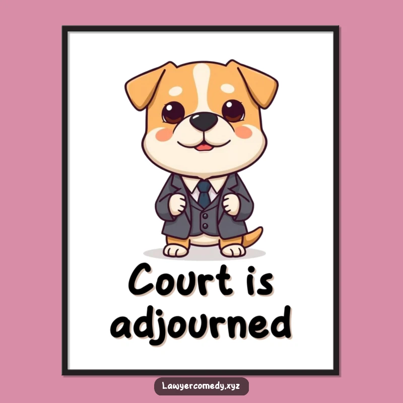 Funny Dog Lawyer Poster: Polite Canine Art for Earnest Walls