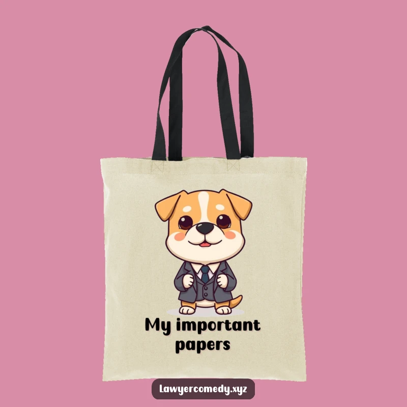 Funny Dog Lawyer Tote Bag: Polite Canine Carryall for Legal Errands